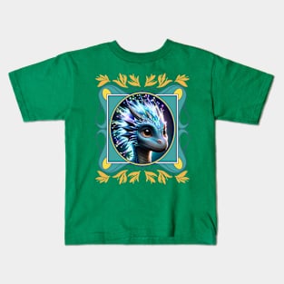 Baby Dragon with sparkly halo Kids T-Shirt